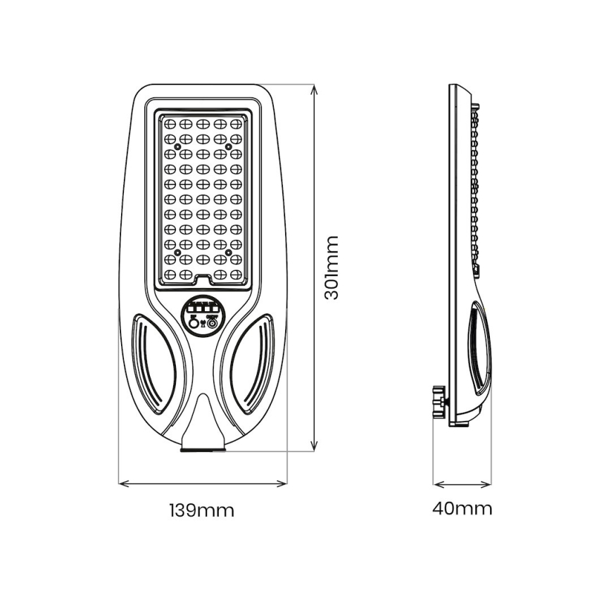 LED solarna ulična svetilka s funkcijo zatemnjevanja in senzorjem VENICE LED/50W/3,2V 4000 mAh IP65 črna + daljinski upravljalnik
