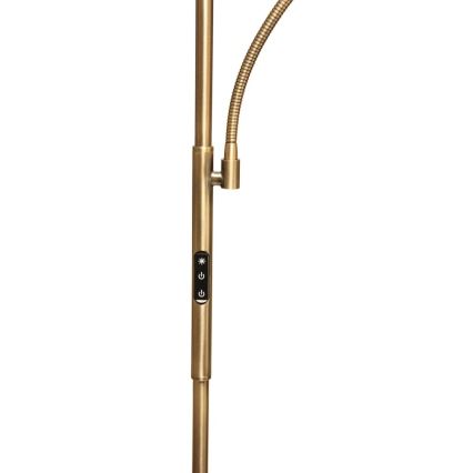 LED zatemnjevalna talna svetilka NORA LED/25W/230V 2200/3000/4000K + LED/5W 3000K zlata + daljinski upravljalnik