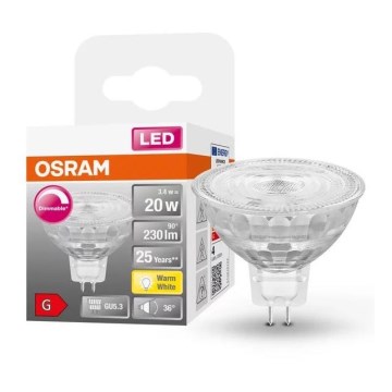 LED zatemnjevalna žarnica GU5,3/3,4W/12V 2700K CRI 90 - Osram