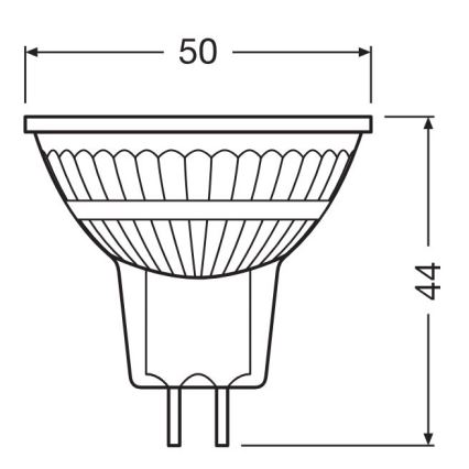 LED zatemnjevalna žarnica GU5,3/3,4W/12V 2700K CRI 90 - Osram