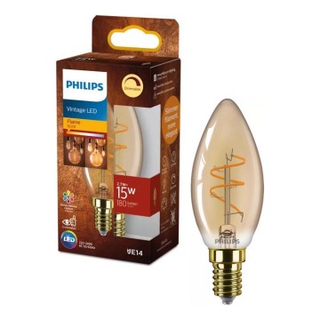 LED zatemnjevalna žarnica Philips VINTAGE B35 E14/2,7W/230V 1800K CRI 90