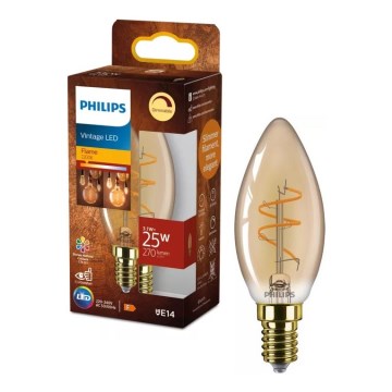 LED zatemnjevalna žarnica VINTAGE Philips B35 E14/3,1W/230V 2200K CRI 90