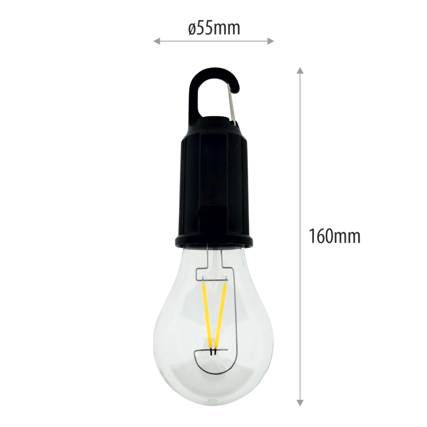 LED zatemnjevalna zunanja viseča polnilna svetilka LED/3W/5V 400 mAh IP44