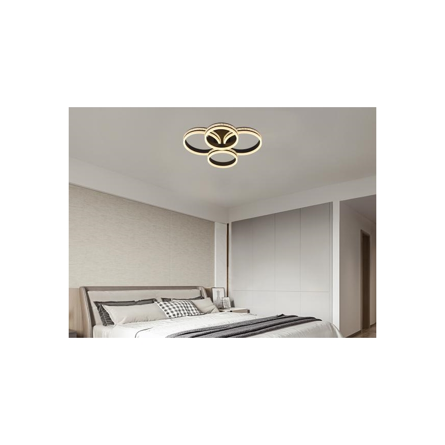 LED zatemnjevalni površinsko pritrjen lestenec LED/150W/230V 3000-6500K + daljinski upravljalnik