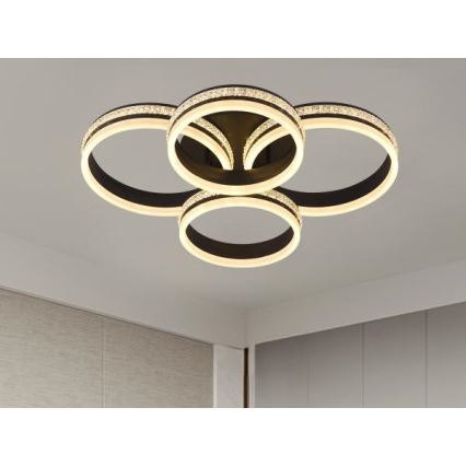 LED zatemnjevalni površinsko pritrjen lestenec LED/150W/230V 3000-6500K + daljinski upravljalnik
