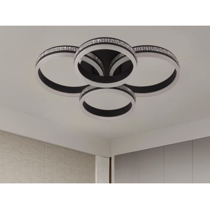 LED zatemnjevalni površinsko pritrjen lestenec LED/150W/230V 3000-6500K + daljinski upravljalnik