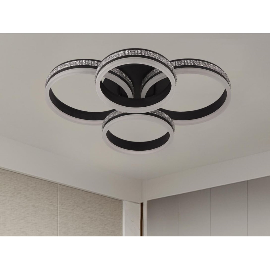 LED zatemnjevalni površinsko pritrjen lestenec LED/150W/230V 3000-6500K + daljinski upravljalnik