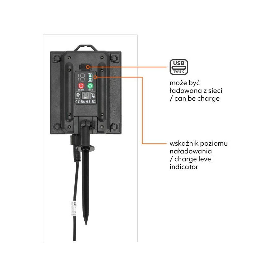 LED zatemljiv solarni dekorativni niz STARLIGHT NEO 20xE27/3,7V 2700K IP54 1200 mAh 11,5m + daljinsko upravljanje