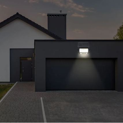 Zatemljiv LED solarni reflektor s senzorjem LED/10W/3,7V 4000K IP65 7200 mAh + USB-priključek