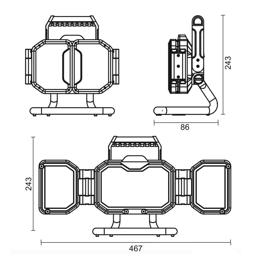 LED zatemnjevalno delovno svetilo LED/50W/5V 12000 mAh IP54