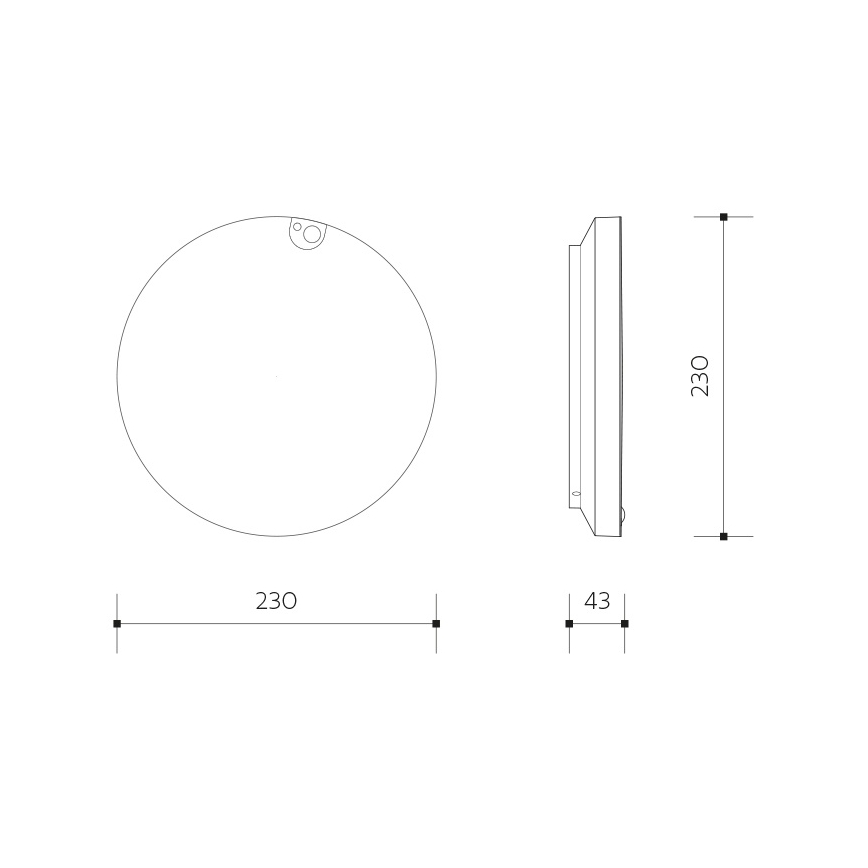 LED zatemnljivo stropno svetilo s senzorjem gibanja in mraka LED/6/12/18W/230V premer 23 cm