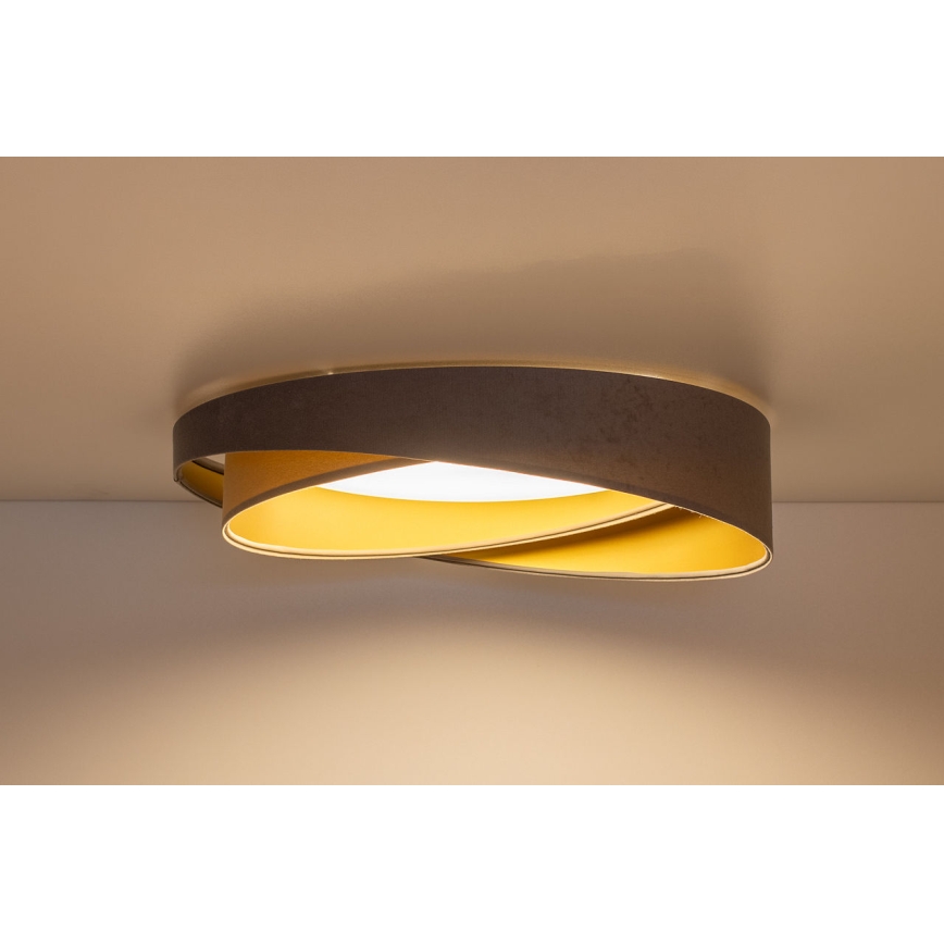 LED zatemnljiva stropna svetilka SMART GALAXY MODERN LED/24W/230V 3000–6500 K, premer 55 cm, siva/bežna/zlata + daljinski upravljalnik