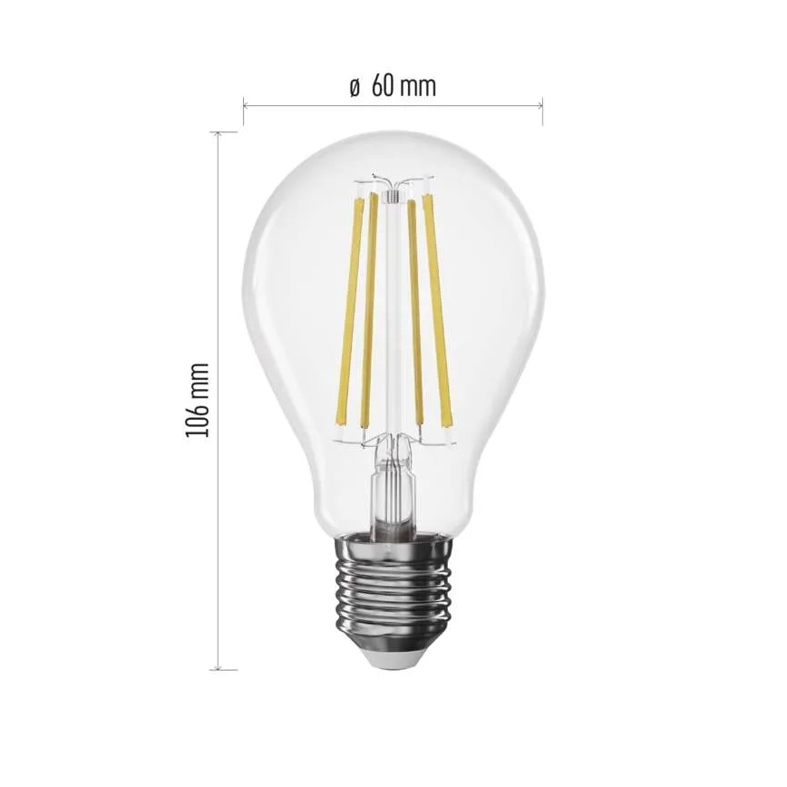 LED zatemnjiva filamentna žarnica A60 E27/7,5W/230V 2700K
