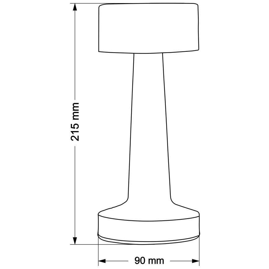 SIMPLY LED zatemnjevalna namizna svetilka na dotik, LED/5V, 2700/4000/6500K, 800 mAh, zlata