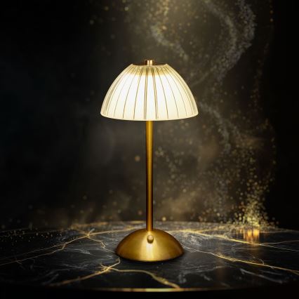 Zatemnljiva polnilna LED namizna svetilka PARIS LED/2W/5V 2700K/4000K/6500K 800 mAh zlata