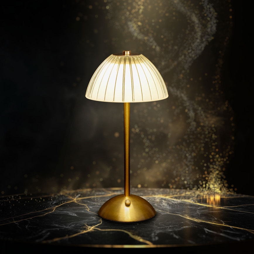 Zatemnljiva polnilna LED namizna svetilka PARIS LED/2W/5V 2700K/4000K/6500K 800 mAh zlata
