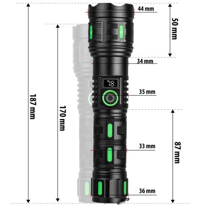 LED polnilna svetilka z možnostjo zatemnitve in funkcijo powerbanke LED/20W/5V IP44 1200 lm 5000 mAh