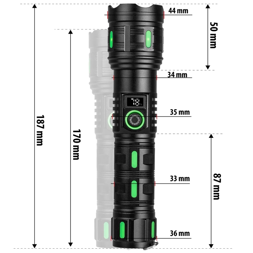 LED polnilna svetilka z možnostjo zatemnitve in funkcijo powerbanke LED/20W/5V IP44 1200 lm 5000 mAh