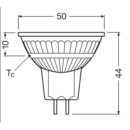 LED reflektorna žarnica MR16 GU5,3/3,4W/12V z možnostjo zatemnitve 4000K 36° CRI 90 - Ledvance