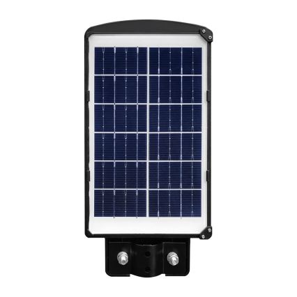 LED nastavljiva solarna ulična svetilka s senzorjem gibanja in mraka LED/6W/3,2V 6000K IP65 5000 mAh črna + daljinski upravljalnik