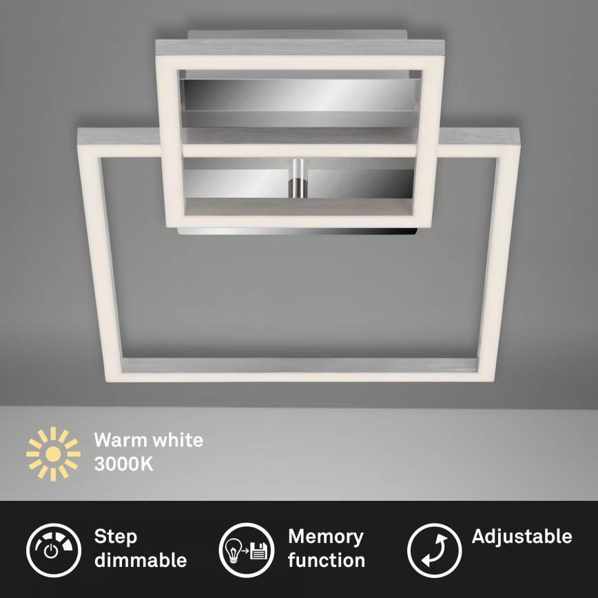 LED zatemnjiva stropna svetilka LED/12W/230V 3000K matni krom