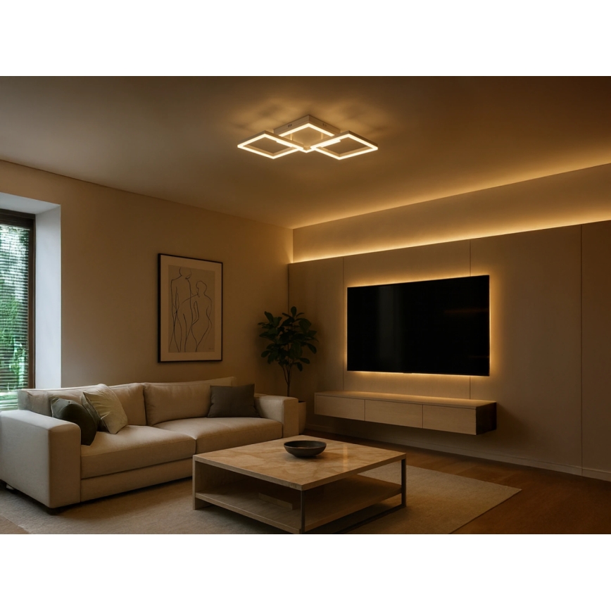 LED zatemnjiva stropna svetilka LED/85W/230V 3000-6500K + daljinski upravljalnik