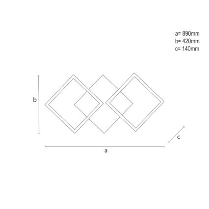 LED zatemnjiva stropna svetilka LED/85W/230V 3000-6500K + daljinski upravljalnik