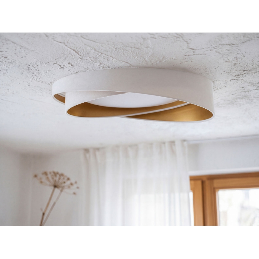 Zatemnjiva LED stropna svetilka SMART GALAXY MODERN LED/24W/230V 3000-6500K premer 55 cm bela/zlata + daljinski upravljalnik