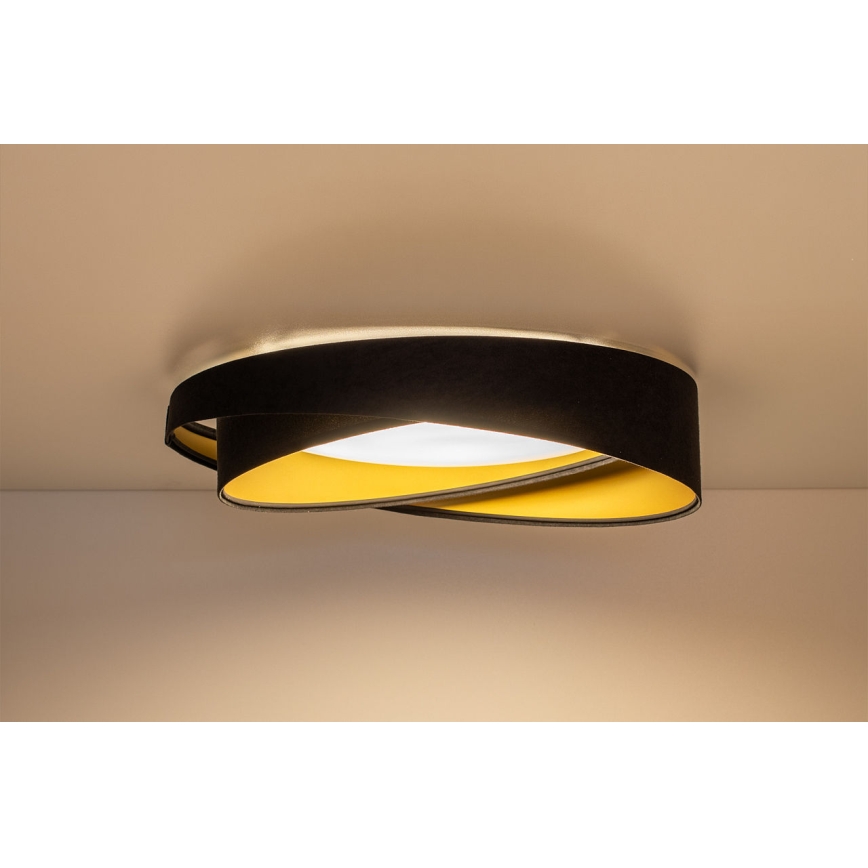 LED zatemnljivo stropno svetilo SMART GALAXY MODERN LED/24W/230V 3000-6500K premer 55 cm črno/zlato + daljinski upravljalnik