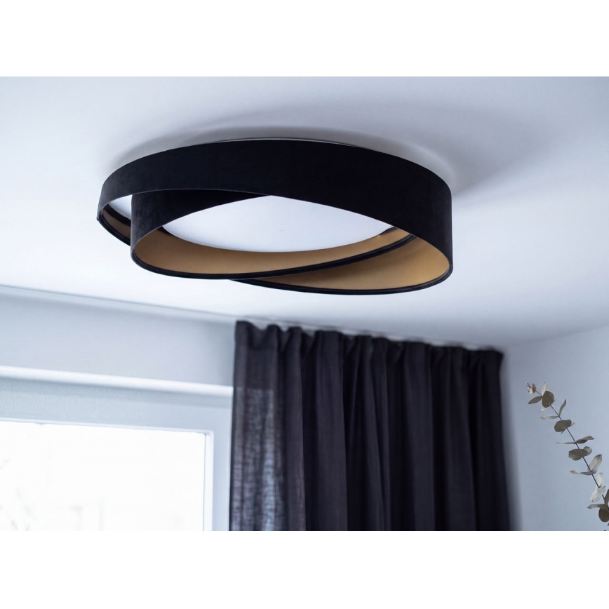 LED zatemnljivo stropno svetilo SMART GALAXY MODERN LED/24W/230V 3000-6500K premer 55 cm črno/zlato + daljinski upravljalnik