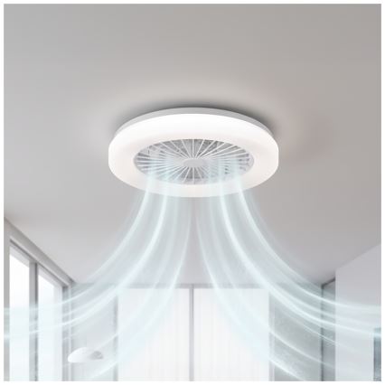 Zatemnljivo LED stropno svetilo z ventilatorjem VENTELUX LED/24W/230V 3000/4000/6500K Ø 45 cm, belo + z daljinskim upravljalnikom