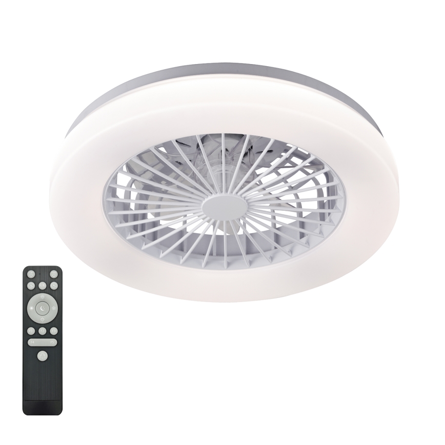 Zatemnljivo LED stropno svetilo z ventilatorjem VENTELUX LED/24W/230V 3000/4000/6500K Ø 45 cm, belo + z daljinskim upravljalnikom