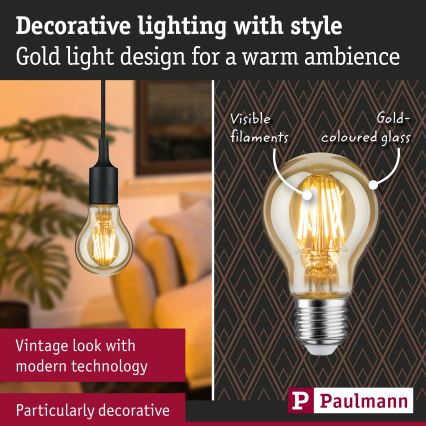 LED zatemnjiva žarnica FILAMENT E27/6W/230V 1700K - Paulmann 28522