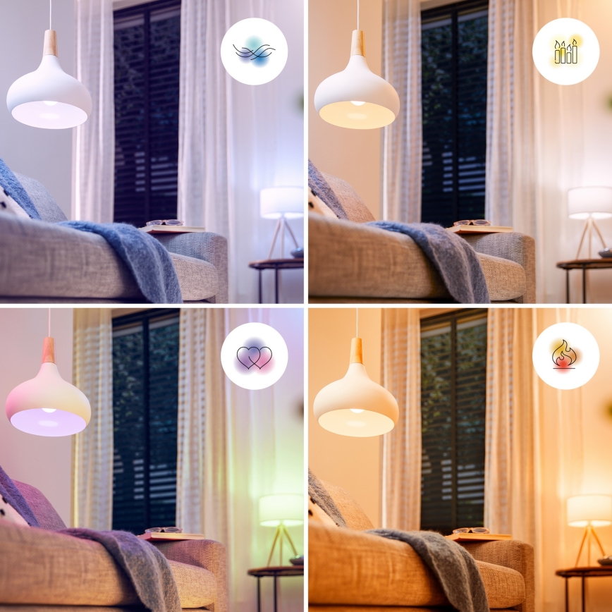 LED RGB zatemnjiva žarnica Philips SMART P45 E14/4,9W/230V 2200-6500K CRI 90