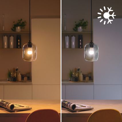 LED RGB zatemnjiva žarnica Philips SMART P45 E14/4,9W/230V 2200-6500K CRI 90
