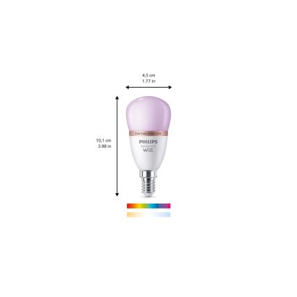 LED RGB zatemnjiva žarnica Philips SMART P45 E14/4,9W/230V 2200-6500K CRI 90