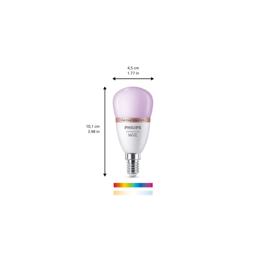 LED RGB zatemnjiva žarnica Philips SMART P45 E14/4,9W/230V 2200-6500K CRI 90