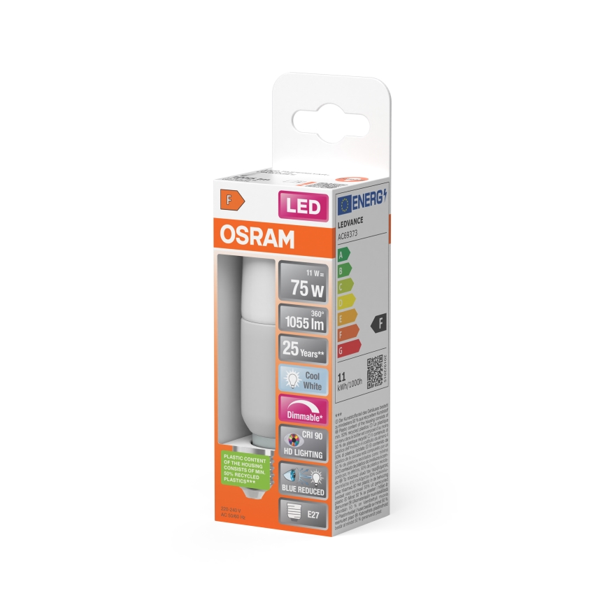 LED Zatemnjiva žarnica STICK E27/11W/230V 4000K CRI 90 - Osram