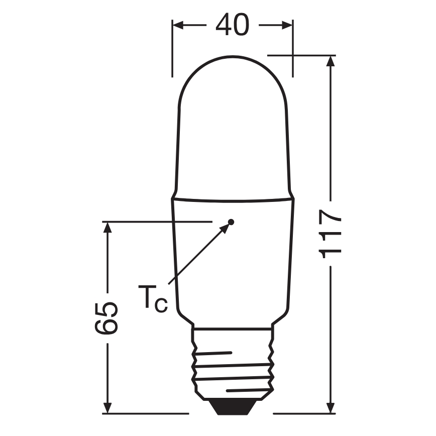 LED Zatemnjiva žarnica STICK E27/11W/230V 4000K CRI 90 - Osram