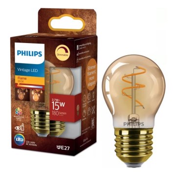 LED zatemnjiva žarnica VINTAGE Philips P45 E27/2,7W/230V 1800K