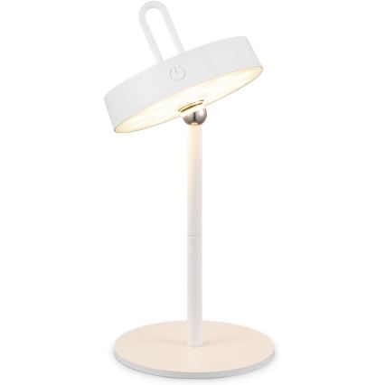 LED zatemnjevalna zunanja polnilna namizna svetilka na dotik GENTLE LED/1,5W/3,7V 3000 mAh IP44 bela