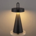 LED zatemnjiva zunanja polnilna namizna svetilka na dotik HALO LED/1,5W/3,7V 3000 mAh IP44 črna