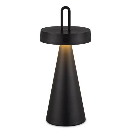 LED zatemnjiva zunanja polnilna namizna svetilka na dotik HALO LED/1,5W/3,7V 3000 mAh IP44 črna
