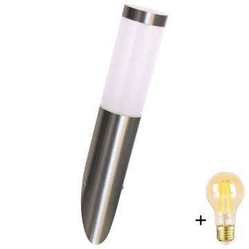 LED zatemnjiva zunanja stenska svetilka LIVIA 1xE27/6W/230V 2700-6500K Wi-Fi IP44 srebrna