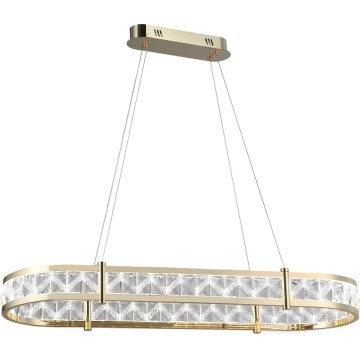 LED Zatemnljiv kristalni lestenec na jekleni vrvici ENRIQUE LED/50W//230V 3000-6000K + daljinski upravljalnik