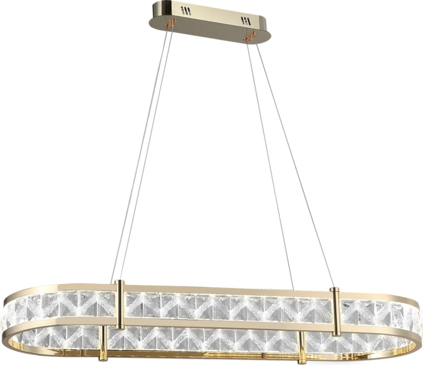 LED Zatemnljiv kristalni lestenec na jekleni vrvici ENRIQUE LED/50W//230V 3000-6000K + daljinski upravljalnik