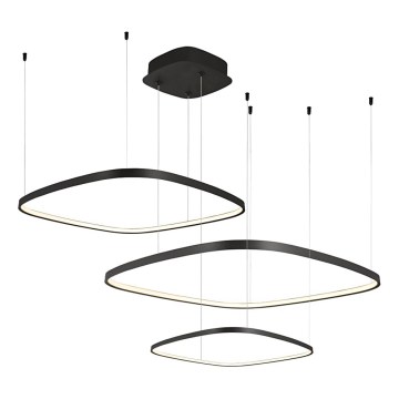 LED zatemnljiv lestenec na kablu LORENZO LED/70W/230V 3000/4000/6000K črna + daljinski upravljalnik