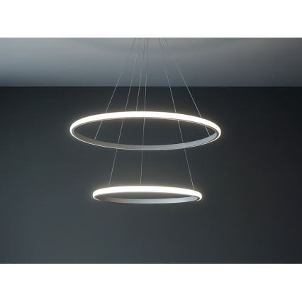 LED zatemljiv lestenec na vrvici LED/55W/230V 3000-6500K, premer 60 cm + daljinski upravljalnik