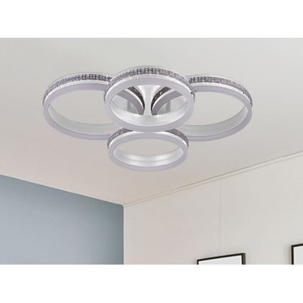 LED zatemnljiv površinsko pritrjen lestenec LED/150W/230V 3000-6500K + daljinski upravljalnik