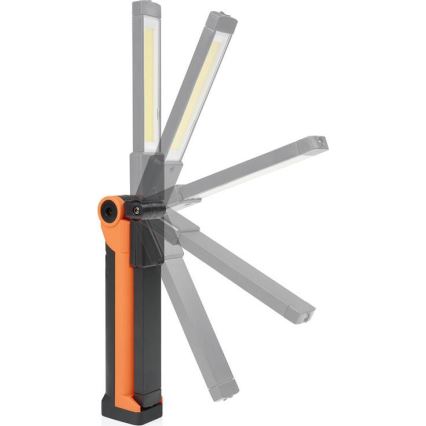 LED zatemnjevalna polnilna delovna svetilka LED/3W/5V 6500K 2000 mAh oranžna/črna